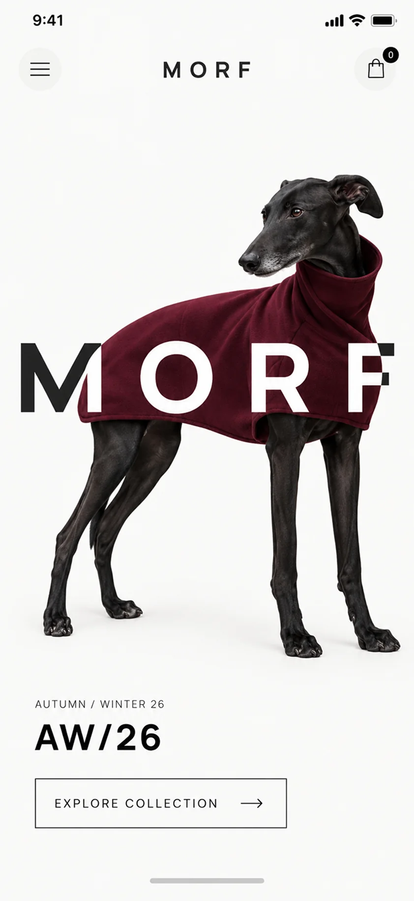 MORF responsive mobile product experience